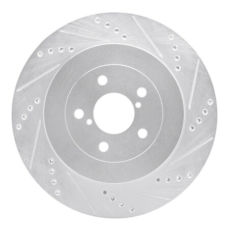 Dynamic Friction Co DFC Brake Rotor - Drilled and Slotted - Silver 631-13015R