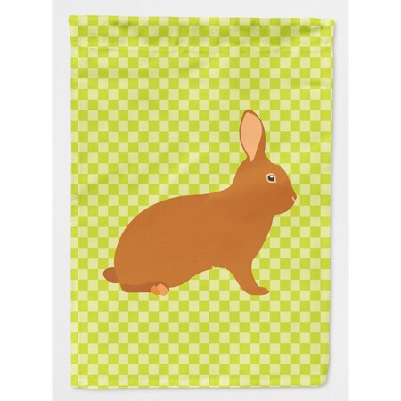 Carolines Treasures Rex Rabbit Green Flag Canvas House BB7795CHF