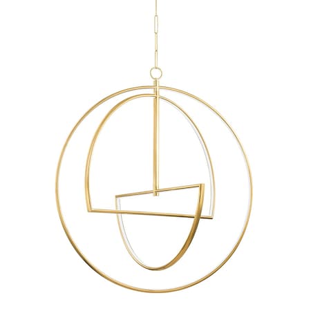 Hudson Valley Lighting Welland 3 Light Chandelier 36 In. Aged Brass 5440-AGB