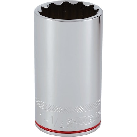 Channellock 1/2'' Drive 1-1/4'' 12-Point Deep Standard Socket 302845