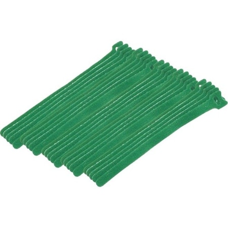 Eclipse Enterprises. Eclipse Tools Cable Tie, Hook Tape, 8inL x 1/2inW, Green, 25/Pk 900-098-GN