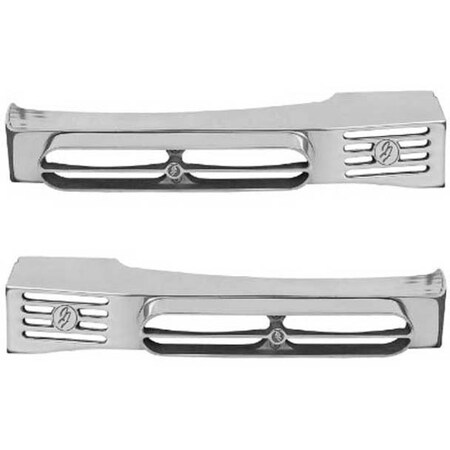 Replacement For Peterbilt 388 Year 2012 Polished Aluminum Front Fender Blinker Bar Light Brackets
