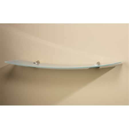 Amore Designs Concepts Crescent Clear Glass Shelf CPTSCRESCENTCL