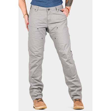 Dovetail Workwear Women's Work Pants, 12, Dove Grey, Ripstop DWS24P4R-240-12x32