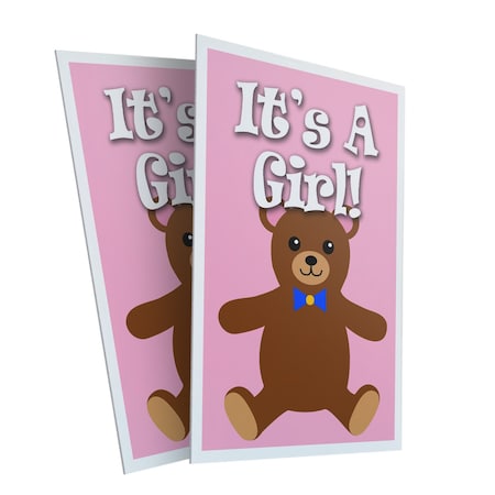 Signmission It's A Girl!, Plastic Signs Only 24 Inch x 36 Inch, Corrugated Plastic, 2PK CSB-2436-2PACK-It's A Girl!