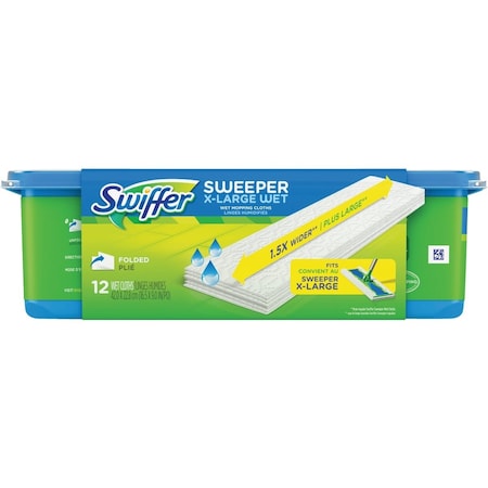 Swiffer Sweeper X-Large Wet Cloth Mop Refill, 12-Count 74471
