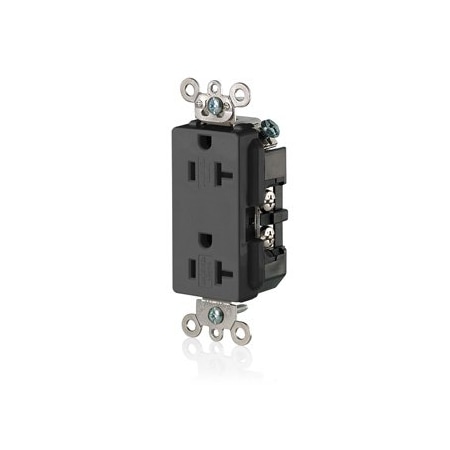 Leviton Commercial Grade Decora Receptacle, 20 Amp, 125 Volt TDR20-E
