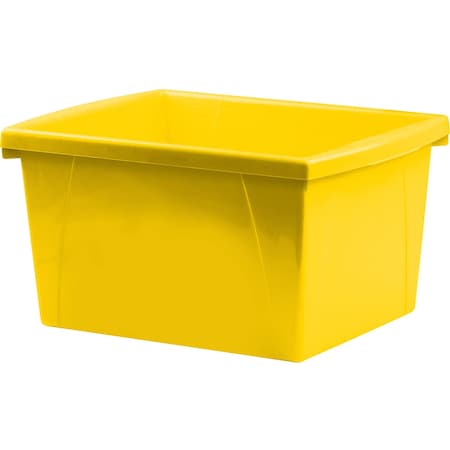 Storex 4 Gallon Storage Bin, Yellow 61453U06C