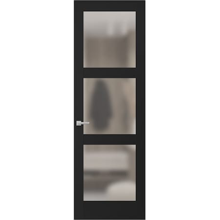Sartodoors Hidden Door, Lucia 2552 Matte Black Concealed Metal Frame 36 x 80 Right-hand Outswing LUCIA2552MF-BLK-36x80-RH-O