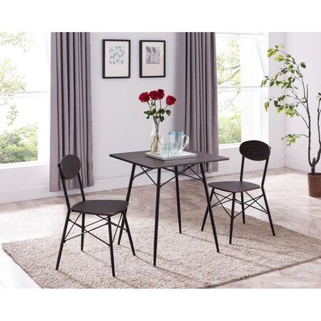 Kd Mueble Collot Dining Set, Table & 2 Chairs - 3 Piece KD3185248