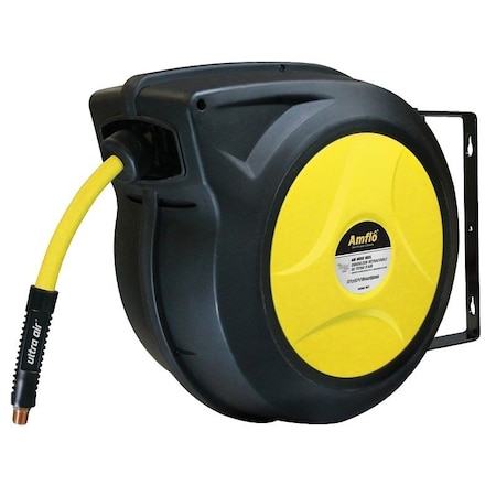 Amflo Amflo 588HR-RET Automatic, Enclosed Air Hose Reel, Hybrid Polymer/Plastic, Yellow 588HR-RET