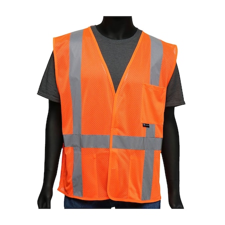 Pip ANSI Type R Class 2 FR Treated Three Pocket Mesh Vest 47218/L