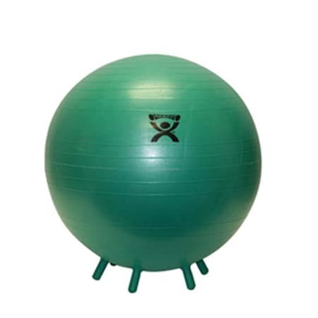 Step-Up Relief 26 in. Inflatable Exercise Ball with Stability Feet - Green ST494486