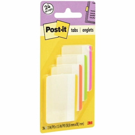 3M Post-it Durable Tabs, 2" Lined, Bright Colors, 24 Tabs/Pack 686F1BB