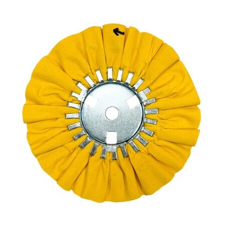 Renegade Products Usa 10" N5 Predator Airway Buffing Wheels, 20-Ply, Yellow, Removable Center Plate FAW10X3X5/8N5-20PYT