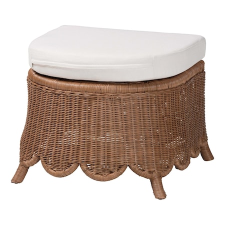 Bali & Pari Detta Natural Rattan Footstool 263-14483-ZORO