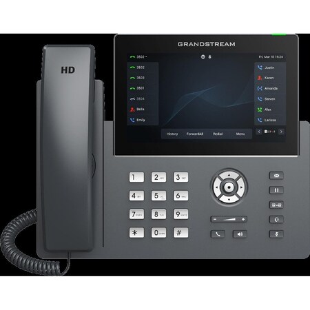 Grandstream 12 Lines, 6 SIP Accounts, 7in touch scrn (color), PoE + GigE, WiFi GRP2670