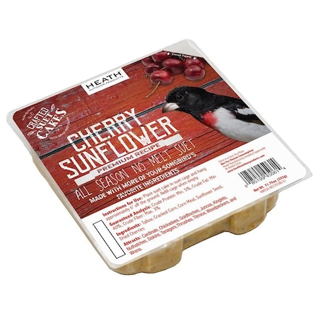 Heath Crafted Suet Cake, Cherry Sunflower, 11.75 oz DDC2-12