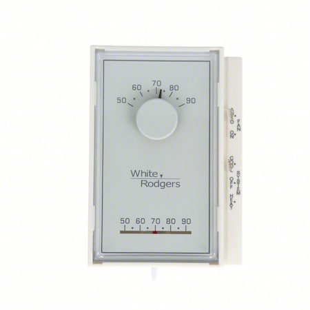 White-Rodgers Standard Mechanical Thermostats, 1 H, 1 C, Hardwired, 24VAC 1E56N-444