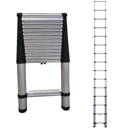 Telesteps Telescoping Ladder, Silver, Aluminum 1800EP