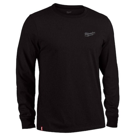 Milwaukee Hand Trucks M Long Sleeve Men's Crew Neck Black Hybrid Work Tee Shirt 604B-M