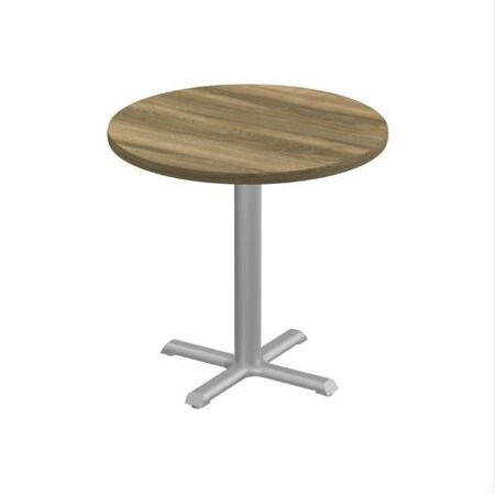Correll Round Cafe Table, 30 in W, 30 in L, 29 in H, Particleboard Top, Colonial Hickory SXT30R-53-98-53