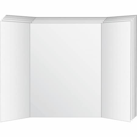 Geographics Eco Brites, Two Cool Tri-Fold Poster Board, 36 X 48, White/white, 6PK 26790