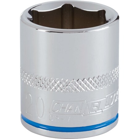 Channellock 3/8'' Drive 20 mm 6-Point Shallow Metric Socket 302735