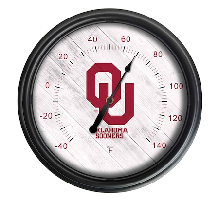Holland Bar Stool Co Oklahoma University Indoor/Outdoor LED Thermometer ODThrm14BK-08Oklhma