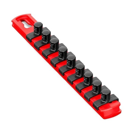 Ernst Manufacturing SocketOrganizerRail, Red, Plastic, 8in, 1PK 8411M