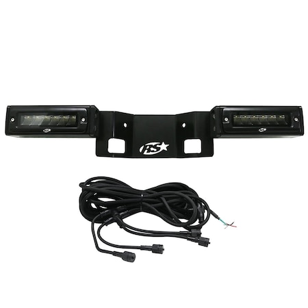 Race Sport Lighting 2020-2024 Chevy GMC 1500 Hitch Bar Reverse 7in LED Flood Lighting, Heated Lens, Dual End Light Cap GM1500HB19UP