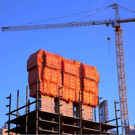 Tarps Now Insulated Tarp, 12 x 25 Tarps, 3/16", Black, Silver, Insulated ICBP48BS-1225