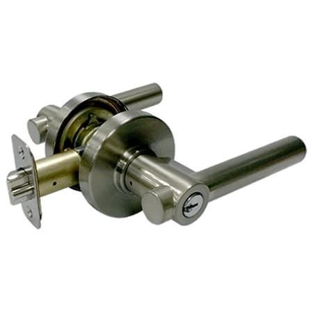 Taiwan Fu Hsing Industrial Tru-Guard Reversible Basel Entry Lever Lockset - Stain Nickel 221763