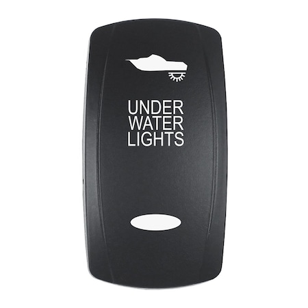 Pacer Group Pacer Actuator, 'UNDER WATER LIGHTS' f/V Series Contura Switches, Black, Laser Etched Top/Bottom EV2LE-UW