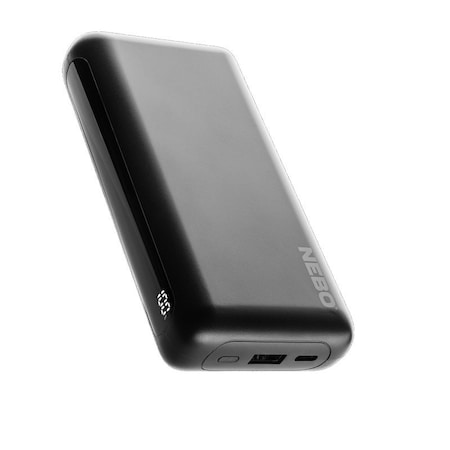 Nebo Portable Power Bank, 20,000 mAh, Lithium-Ion, 1 (Input), 2 (Output)-USB Port, Black NEB-PBK-0014