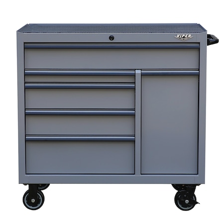 Viper Tool Storage 41-Inch 9-Drawer Rolling Tool Cabinet with Power Tool Drawer, Gray V4106GRAYR