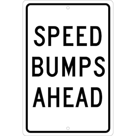 Nmc Speed Bumps Ahead Sign, TM35H TM35H
