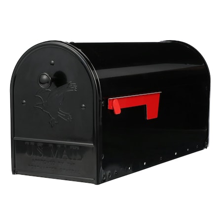 Gibraltar Mailboxes Architectural Mailboxes Outback Classic Galvanized Steel Post Mount Black Double Door Mailbox OM160BAM