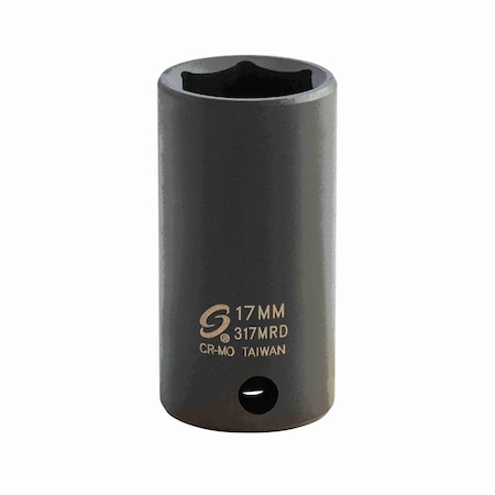 Sunex 3/8 in Drive 17Mm Semi-Deep Impact Socket 317MRD
