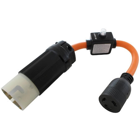Ac Works SS2-50P to L6-30R Adapter, 1.5 ft, 30A Breaker-Protected, Heavy-Duty STW SS2ICBL630