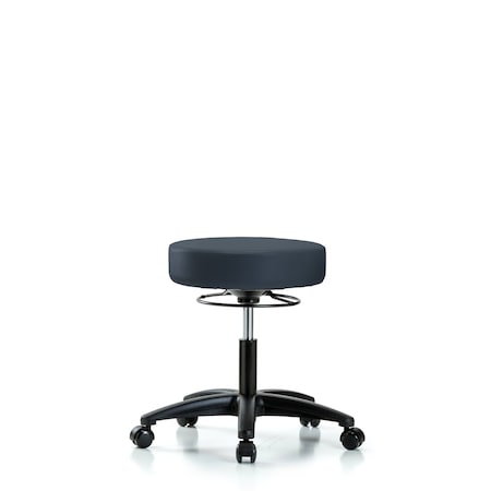 Blue Ridge Ergonomics Desk Stool, Vinyl, Casters, Nav BR-VDHSO-RG-RC-8582