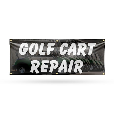 Signmission Golf Cart Repair, 24 Inch x 72 Inch, Vinyl Banner B-72-30676