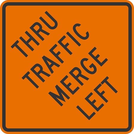 Lyle Thru Traffic Merge Left, 30x30, Diamond Grade, Orange G-15020-DG_30x30