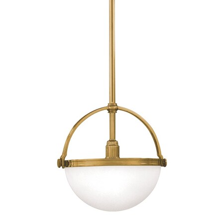 Hudson Valley Lighting Stratford 1 Light Pendant 14.25 In. Aged Brass 3312-AGB