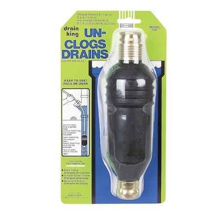 G. T. Water Drain King 3 to 6 Water-Pressure Drain Opener 750