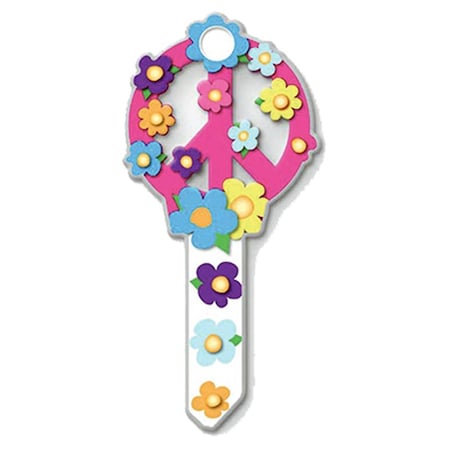 Lucky Line B104K KW1 Peace Sign Key Blank, 5PK 192820