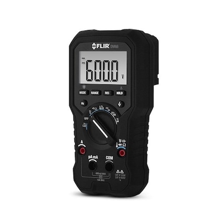 Flir Multimeters, 600 V Max DC, TRMS, 6,000 Instrument Counts, Backlit LCD DM66