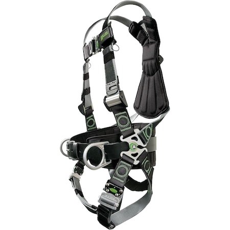 Miller Premium Full-Body Harness w/DualTech Webbing, 5 Points of Adjustment, w/Back / Side D-Rings, and Remov RDT-QC-BDP/UBK