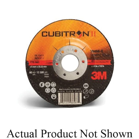 3M Cubitron TYPE 27 GRINDING WHEEL, 4 .5 DIA WHEEL X .25 THK WHEEL, 7/8 IN CENTER 7100086894