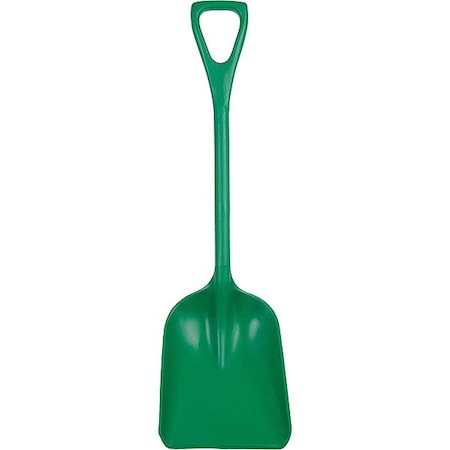 Remco Hygienic Square Point Shovel, Polypropylene Blade, 23 1/2 in L, Green 69812